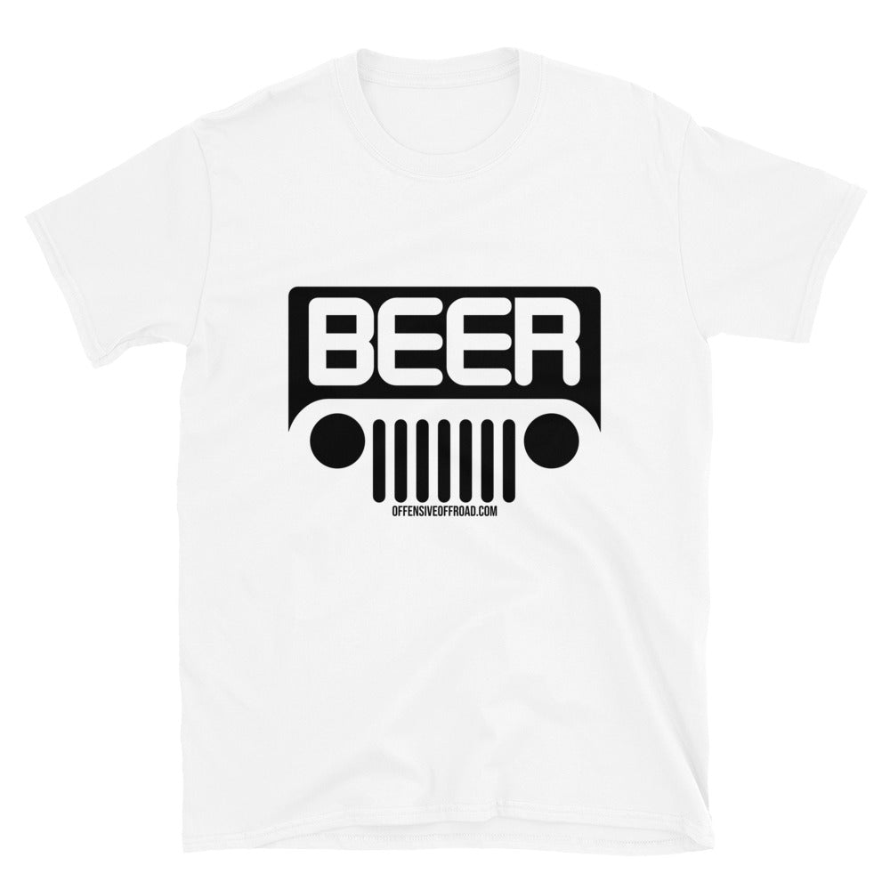 Offensive Offroad Jeeps and Beer Unisex Short-Sleeve T-Shirt