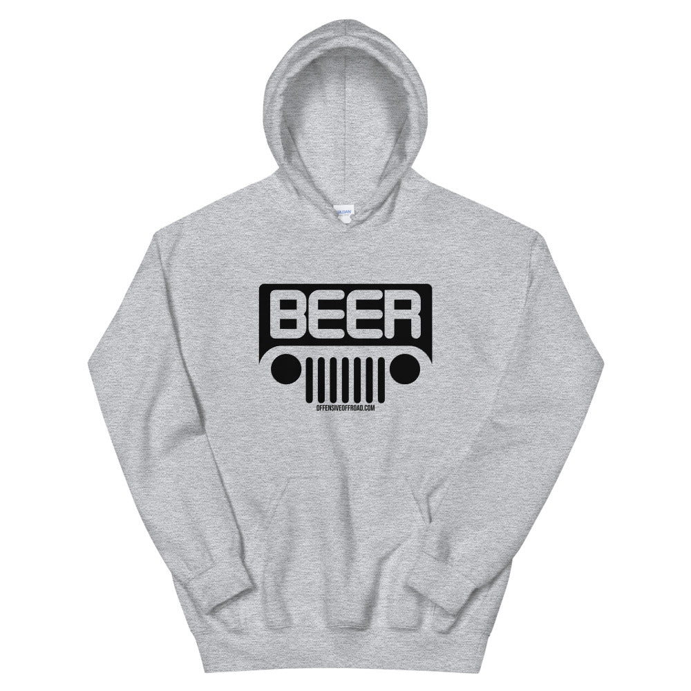 Offensive Offroad Jeeps and Beer Unisex Hoodie