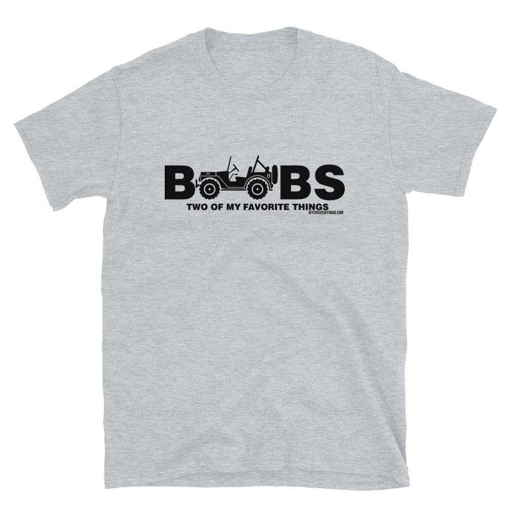 Offensive Offroad Jeeps & Boobs Two Of My Favorite Things Unisex T-Shirt