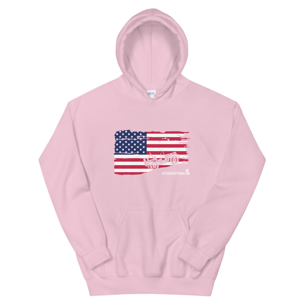 Offensive Offroad Jeep Flag Unisex Hoodie