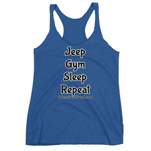 Offensive Offroad Jeep Gym Repeat Women's Racerback Tank