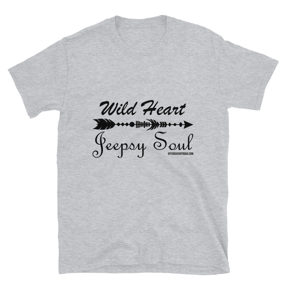 Offensive Offroad Wild Heart Jeepsy Soul Unisex Short-Sleeve T-Shirt