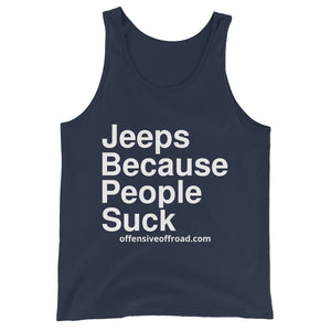 Offensive Offroad Jeeps Because People Suck Unisex Tank Top