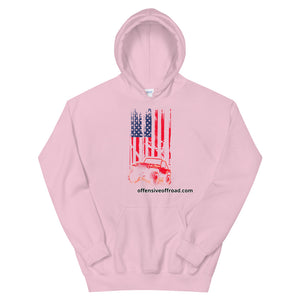 Offensive Offroad Jeep Flag Unisex Hoodie